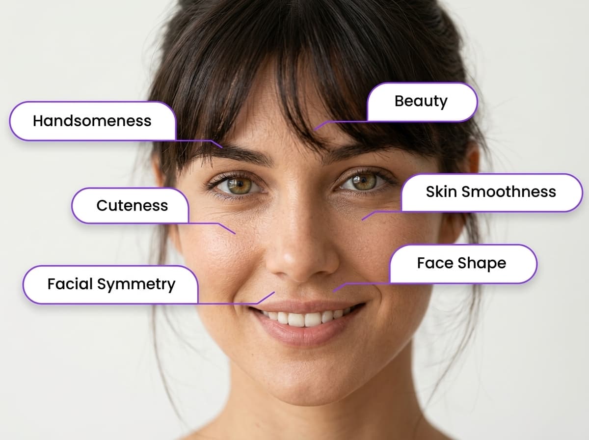 Rate face beauty by AI
