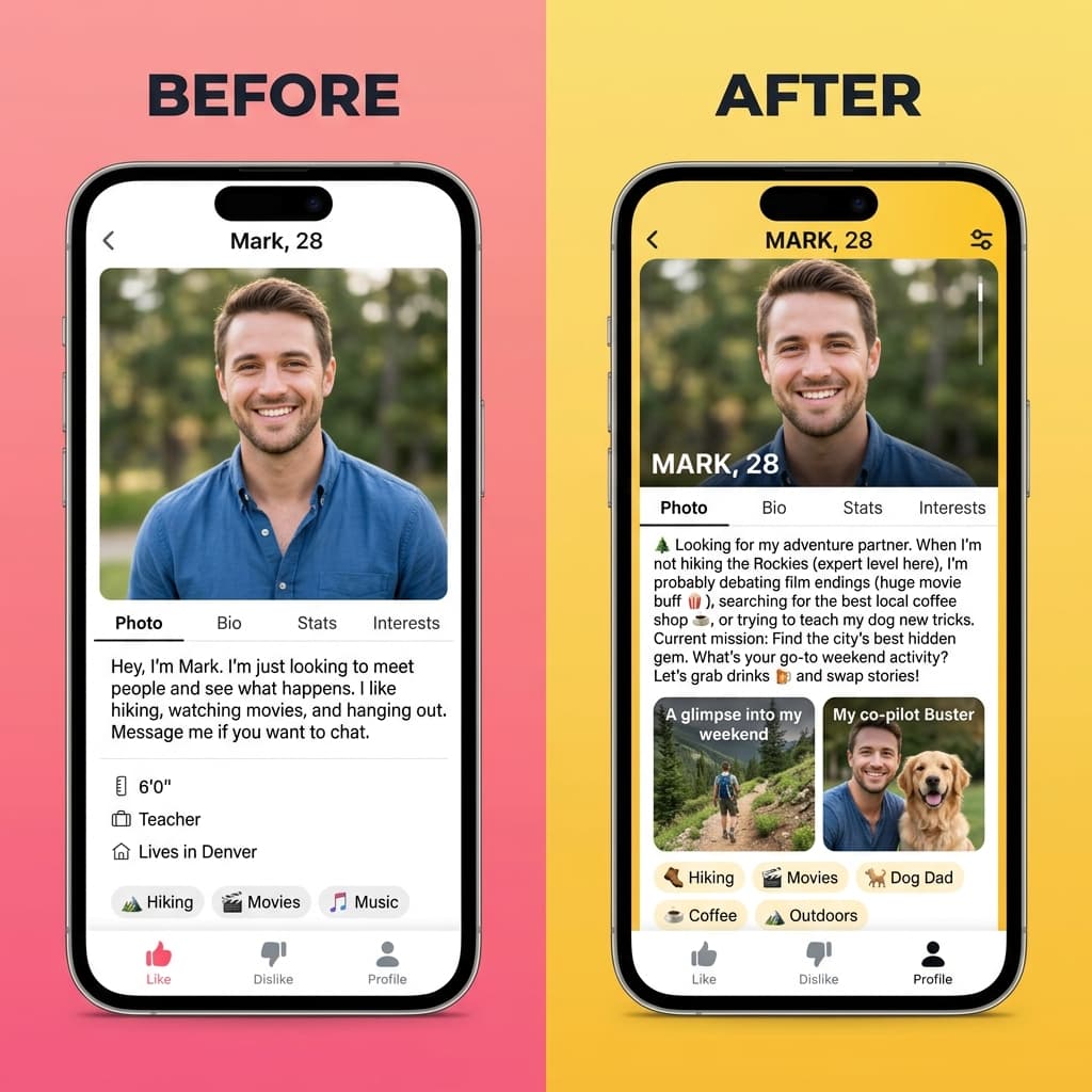 Dating profile bio generator sample